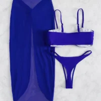 ست بیکینی ۳ تکه V-Wired Swim SXY – دامن ساحلی Twist | شی‌این